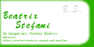 beatrix stefani business card